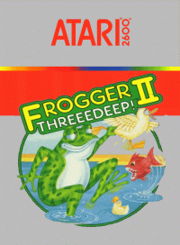 Frogger II: Threeedeep Atari 2600 US box art